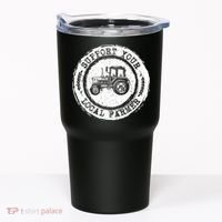 Support Your Local Farmer Letter Print Tractors Farming Gift Tumbler thumb 0