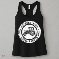 Support Your Local Farmer Letter Print Tractors Farming Gift Women's Tank Top thumb 3