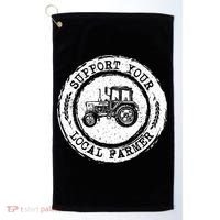 Support Your Local Farmer Letter Print Tractors Farming Gift Golf Towel thumb 0