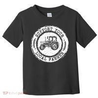 Support Your Local Farmer Letter Print Tractors Farming Gift Toddler T-Shirt thumb 0