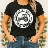 Support Your Local Farmer Letter Print Tractors Farming Gift Women's T-Shirt thumb 2
