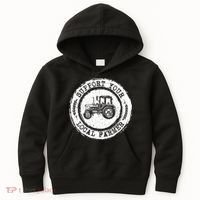 Support Your Local Farmer Letter Print Tractors Farming Gift Kids Hoodie thumb 0