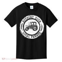 Support Your Local Farmer Letter Print Tractors Farming Gift Kids T-Shirt thumb 0