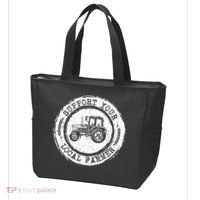 Support Your Local Farmer Letter Print Tractors Farming Gift Tote Bag thumb 3