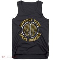 Support Your Local Hookers Fishing Fisherman Master Baiter Tank Top thumb 0