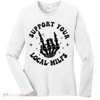 Support Your Local Milfs Women's Long Sleeve Shirt thumb 0