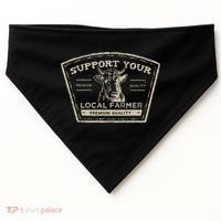 Support Your Local Farmer Eat Beef USA-Made Doggie Bandana thumb 0