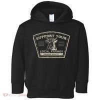 Support Your Local Farmer Eat Beef Toddler Hoodie thumb 0