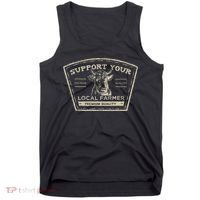Support Your Local Farmer Eat Beef Tank Top thumb 0