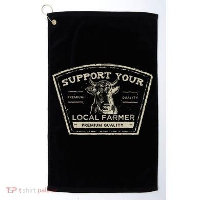 Support Your Local Farmer Eat Beef Golf Towel