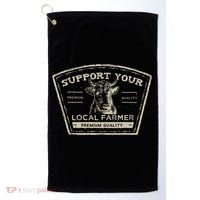 Support Your Local Farmer Eat Beef Golf Towel thumb 0
