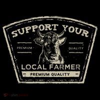 Support Your Local Farmer Eat Beef Women's Long Sleeve Shirt thumb 2