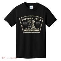 Support Your Local Farmer Eat Beef Kids T-Shirt thumb 0