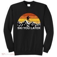 Ski You Later Skiing Retro Sunset Mountain Sweatshirt thumb 0