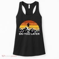 Ski You Later Skiing Retro Sunset Mountain Women's Tank Top thumb 0