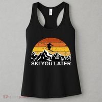 Ski You Later Skiing Retro Sunset Mountain Women's Tank Top thumb 3