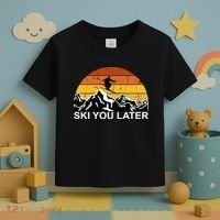 Ski You Later Skiing Retro Sunset Mountain Toddler T-Shirt thumb 3