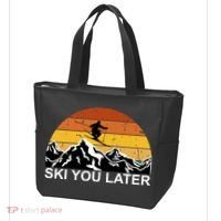 Ski You Later Skiing Retro Sunset Mountain Tote Bag thumb 3