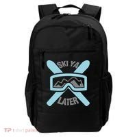 Ski Ya Later Funny Skiing Gift Great Gift Backpack thumb 0