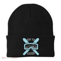 Ski Ya Later Funny Skiing Gift Great Gift Beanie thumb 0