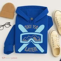 Ski Ya Later Funny Skiing Gift Great Gift Hoodie thumb 4