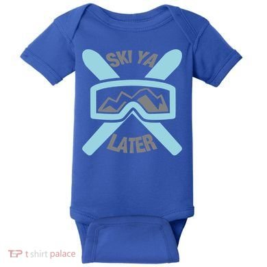 Ski Ya Later Funny Skiing Gift Great Gift Baby Bodysuit