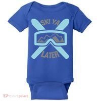 Ski Ya Later Funny Skiing Gift Great Gift Baby Bodysuit thumb 0