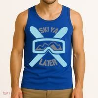 Ski Ya Later Funny Skiing Gift Great Gift Tank Top thumb 3