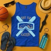 Ski Ya Later Funny Skiing Gift Great Gift Tank Top thumb 4