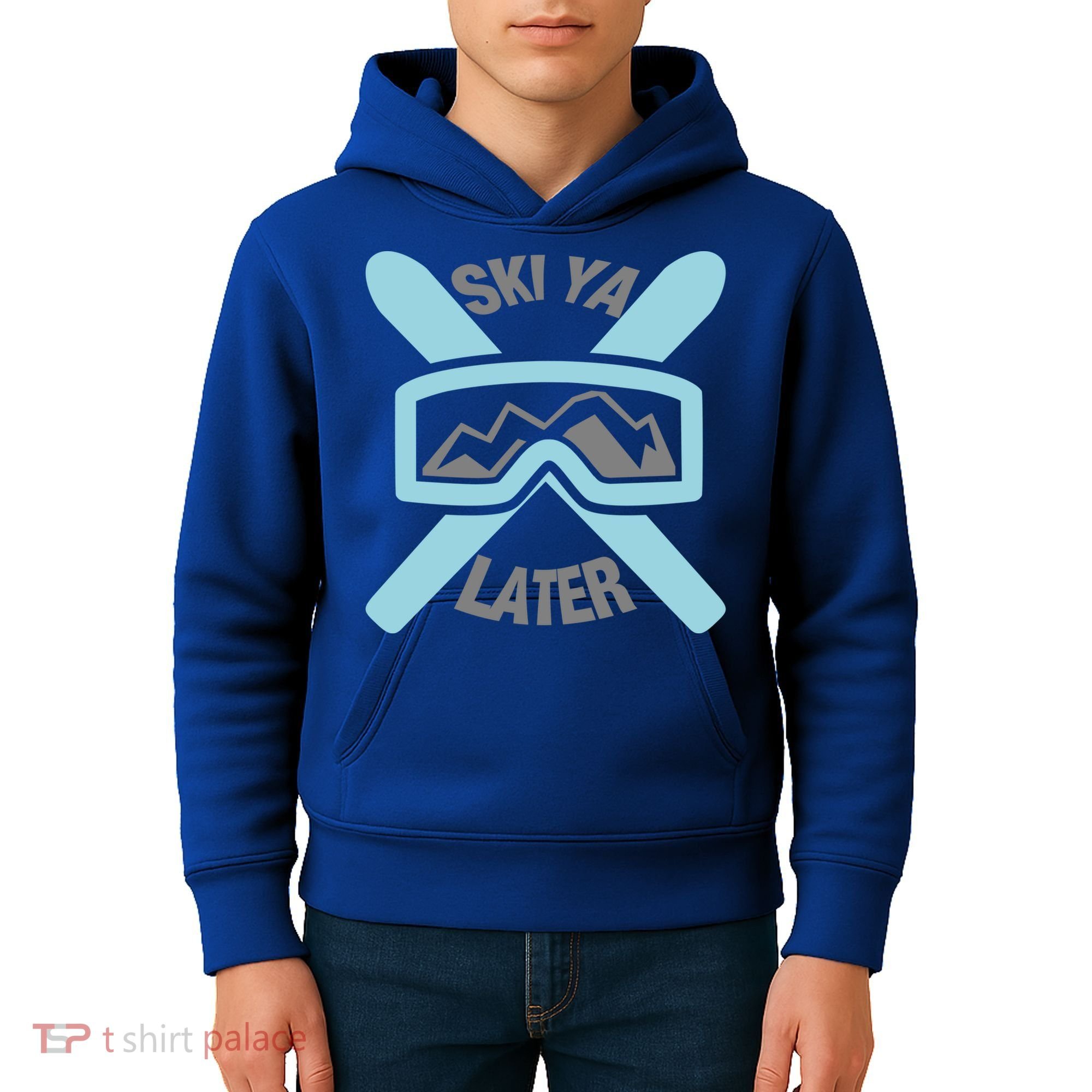 Ski Ya Later Funny Skiing Gift Great Gift Kids Hoodie