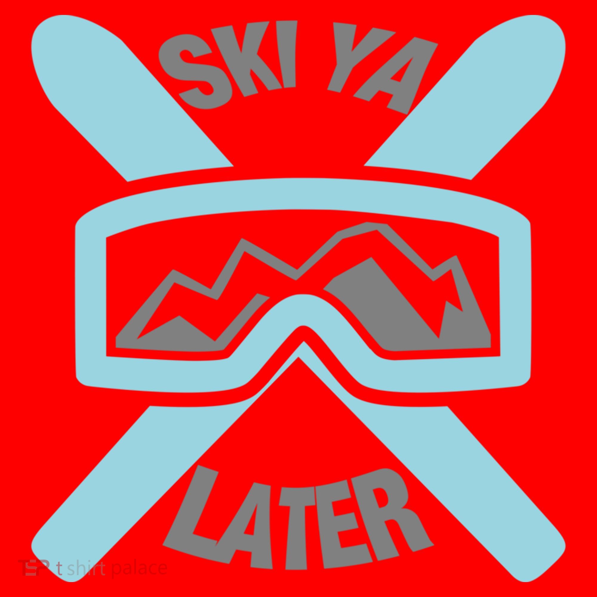 Ski Ya Later Funny Skiing Gift Great Gift Santa Hat