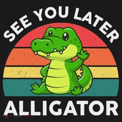 See You Later Alligator Crocodile Funny Baby Long Sleeve Bodysuit