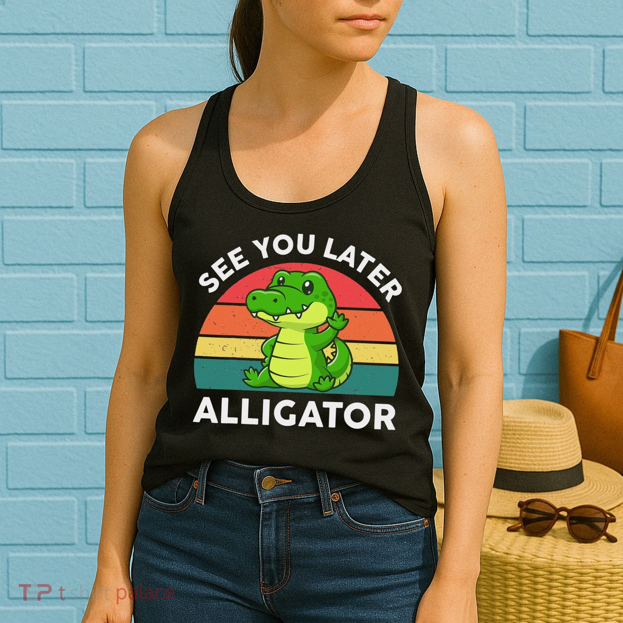 See You Later Alligator Crocodile Funny Women's Tank Top