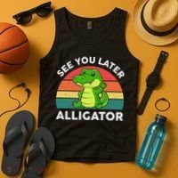 See You Later Alligator Crocodile Funny Tank Top thumb 4