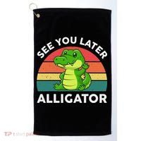 See You Later Alligator Crocodile Funny Golf Towel thumb 0
