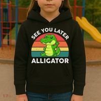 See You Later Alligator Crocodile Funny Kids Hoodie thumb 3
