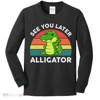 See You Later Alligator Crocodile Funny Kids Long Sleeve Shirt thumb 0