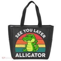 See You Later Alligator Crocodile Funny Tote Bag thumb 0
