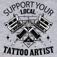 Support Your Local Tattoo Artist Women's Sweatshirt thumb 2