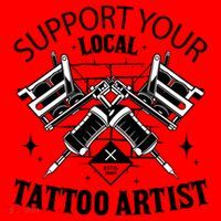 Support Your Local Tattoo Artist Santa Hat thumb 1