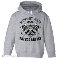 Support Your Local Tattoo Artist Toddler Hoodie thumb 0