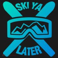 Ski Ya Later Funny Skiing Gift Great Gift USA-Made Doggie Bandana thumb 2