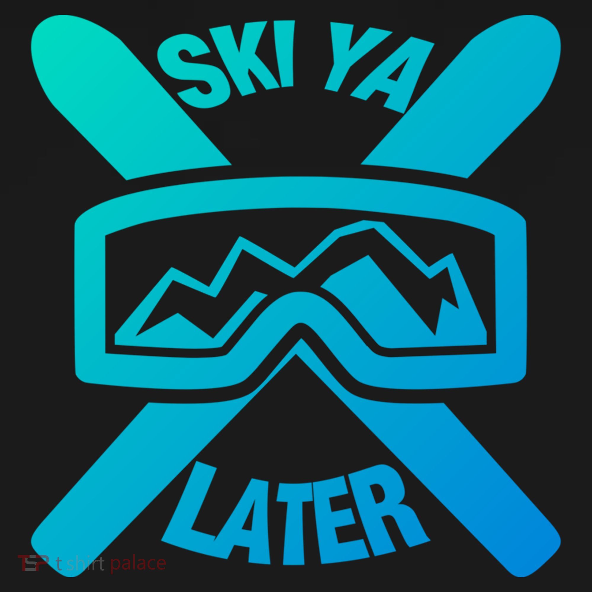 Ski Ya Later Funny Skiing Gift Great Gift USA-Made Doggie Bandana