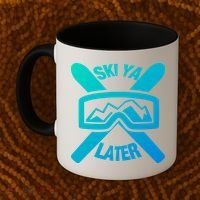 Ski Ya Later Funny Skiing Gift Great Gift Coffee Mug thumb 2