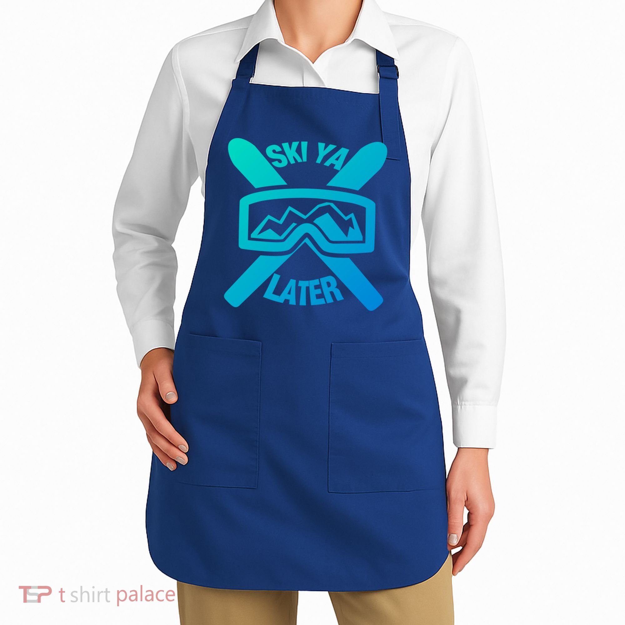 Ski Ya Later Funny Skiing Gift Great Gift Apron