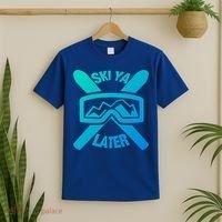 Ski Ya Later Funny Skiing Gift Great Gift T-Shirt thumb 2