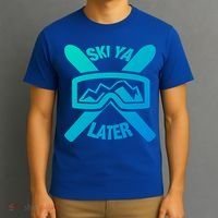 Ski Ya Later Funny Skiing Gift Great Gift T-Shirt thumb 3