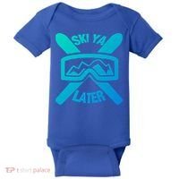 Ski Ya Later Funny Skiing Gift Great Gift Baby Bodysuit thumb 0