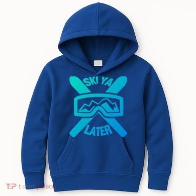 Ski Ya Later Funny Skiing Gift Great Gift Kids Hoodie