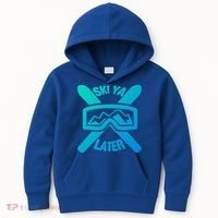 Ski Ya Later Funny Skiing Gift Great Gift Kids Hoodie thumb 0